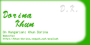 dorina khun business card